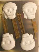 Skull With Bandana Lollipop Chocolate Candy Mold H161