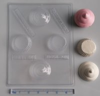 3D Cup cake Pieces AO257 Chocolate Candy Mold