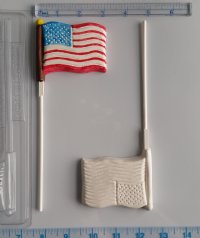 American Flag Lollipop Candy Mold AO270