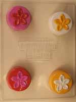 Plumeria on cookie mold format AO244