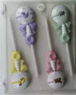 Baby rattle with Four different designs and bow B024