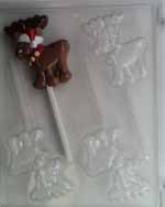 Funny reindeer decorated w/ jingle bells Lollipop C064