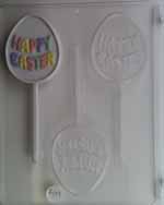 Medium flat egg w/ HAPPY EASTER E019