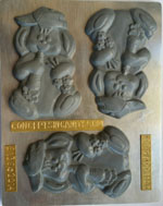 Easter Bunny Eating Carrot with Hat, flowers Chocolate candy Mold E136