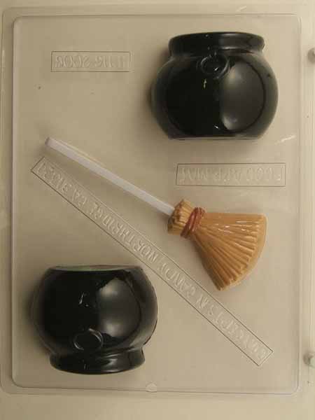 Witch On Broom Lollipop Chocolate Mold - Confectionery House