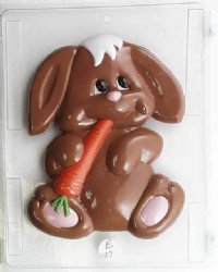 Easter Bunny girl in dress and bonnet lollipop chocolate candy molds